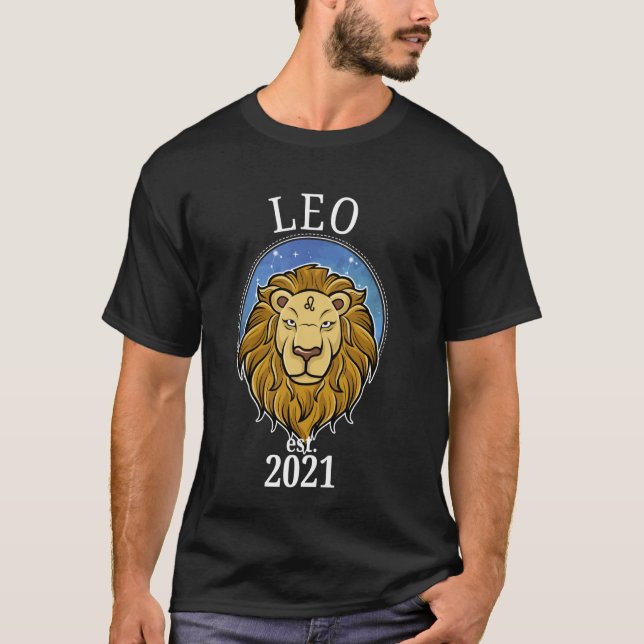 Camiseta Zodiac Leo Born in 2021 (Frente)