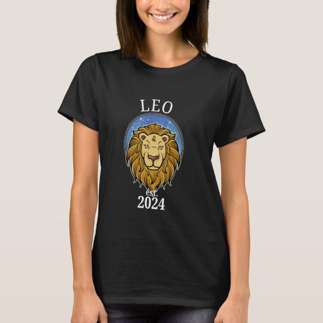 Camiseta Zodiac Leo Born in 2024 (Frente)