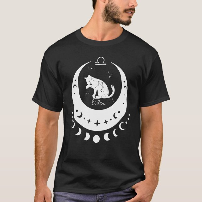 Camiseta Zodiac Libra - Símbolo de Astrologia do Horóscopo  (Frente)