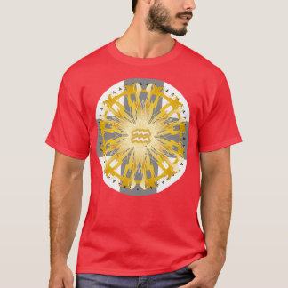 Camiseta Zodiac Mandala AQUARIUS White