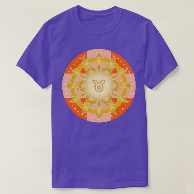 Camiseta Zodiac Mandala TAURUS (Frente do Design)