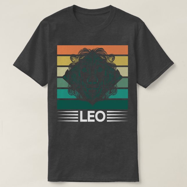 Camiseta Zodiac Retro Leo 1 (Frente do Design)