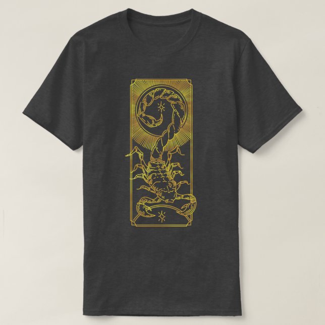 Camiseta Zodiac Scorpio Line Gold (Frente do Design)
