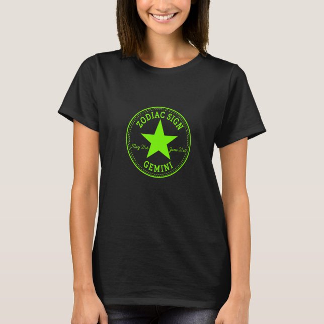 Camiseta ZODIAC SIGN GEMINI born in May & June Astrology Ho (Frente)