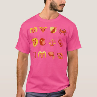 Camiseta Zodiac Sinais Namorada Zodiac Horoscope Astrologia