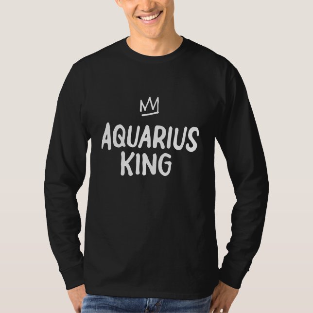 Camiseta Zodiac Star Sign Astrology Horoscope   King Aquari (Frente)