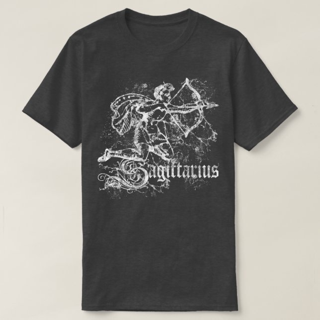 Camiseta Zodiac Vintage Sagittarius (Frente do Design)