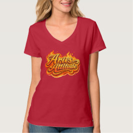 Camiseta Zodiacal Aries Atitude Chama Retro | Negr