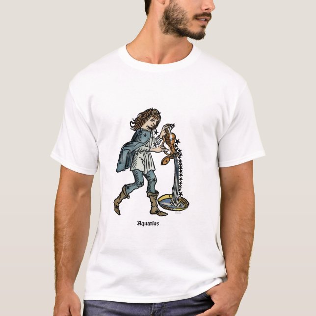 Camiseta Zodíaco: Aquário, 1482 (Frente)