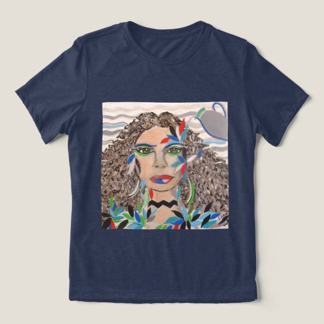 Camiseta Zodíaco Aquário (desenho autoral) (Design frontal)