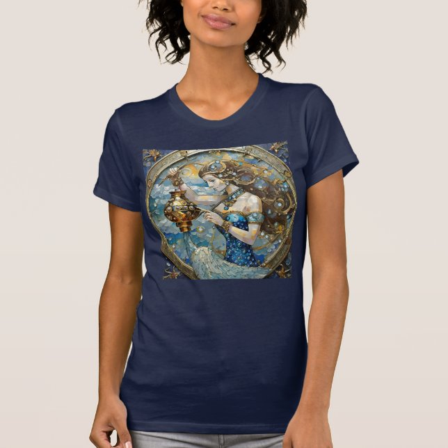 Camiseta Zodíaco - Aquário, O Portador De Água (Frente)