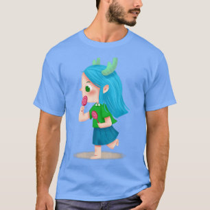 Camiseta Zodíaco Bonito Dragão Azul Garota 139