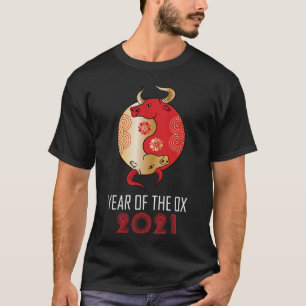 Camiseta Zodíaco Chinês Ying Yang Ano Da Ox 2021