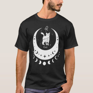 Camiseta Zodíaco Leão Horóscopo Signo Astrologia Gato Cresc
