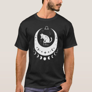 Camiseta Zodíaco Libra Horóscopo Signo Astrológico Gato Cre