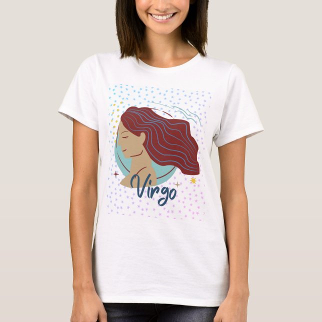 Camiseta Zodíaco Mulher Virgem Moderna (Frente)