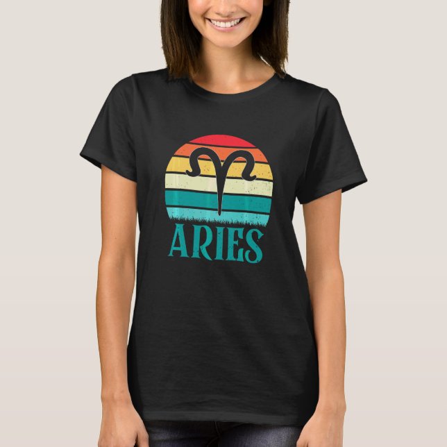 Camiseta Zodíaco Pôr do Sol Áries (Frente)