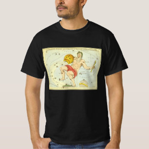 Camiseta Zodíaco Vintage, Astronomia Constelação de Aquário
