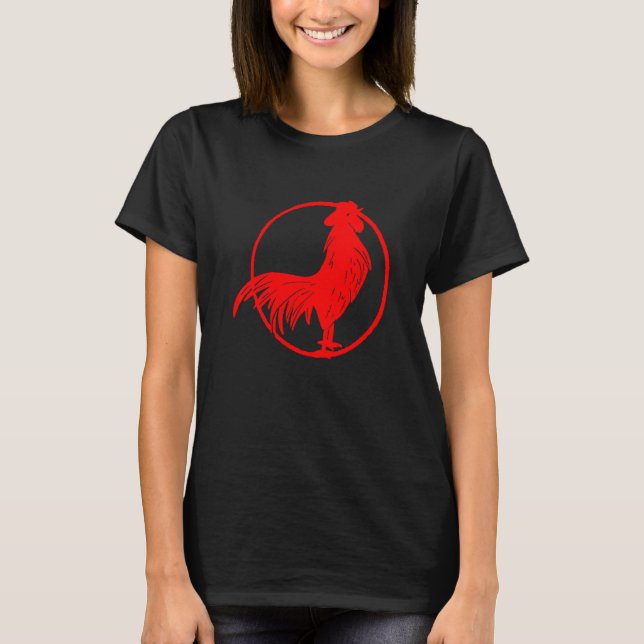 Camiseta Zodiak Chicken Zodiak - Galinha Vermelha Cocky (Frente)