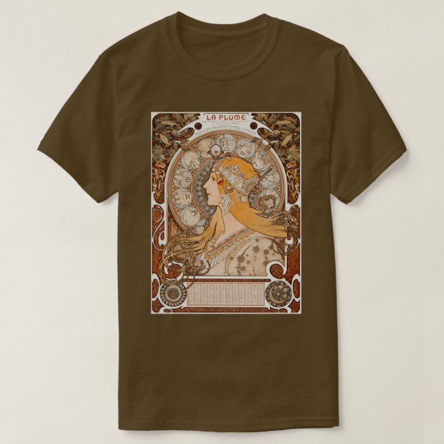 Camiseta Zodiaque ou La Plume cerca de 18961897 (Frente do Design)