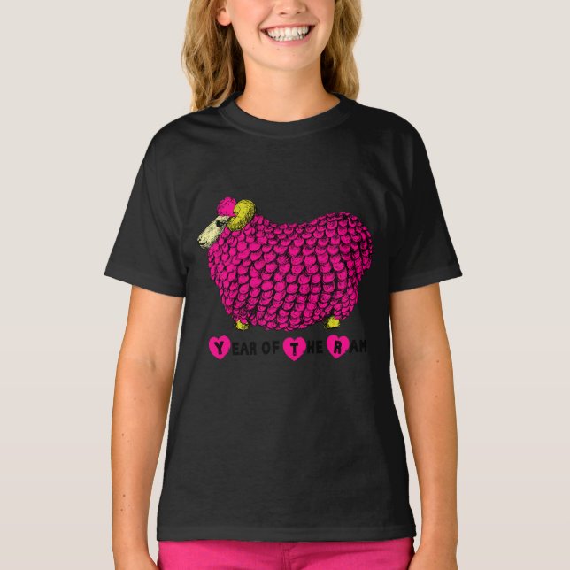 Camiseta Zodiodato G Black T, Ano Novo Chinês Rosa Engraçad (Frente)
