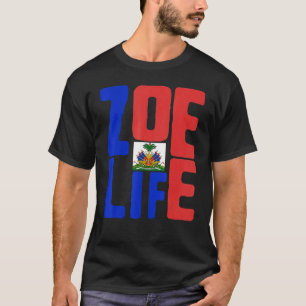 Camiseta Zoe Life Haitian Pride Perfeito Haiti Dia da Bande