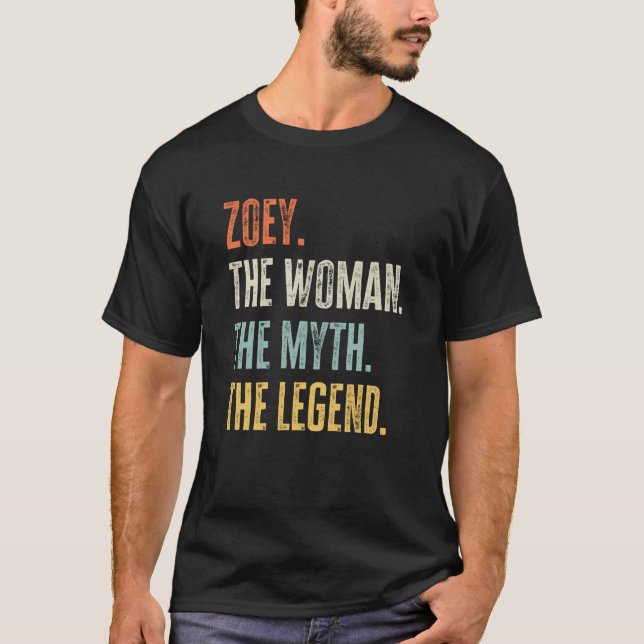Camiseta Zoey, a melhor mulher mando lenda melhor nome, Zoe (Frente)