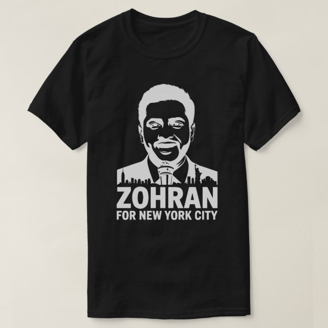 Camiseta Zohran Para Nova Iorque Zohran Mamdani, Vote Zohr (Frente do Design)