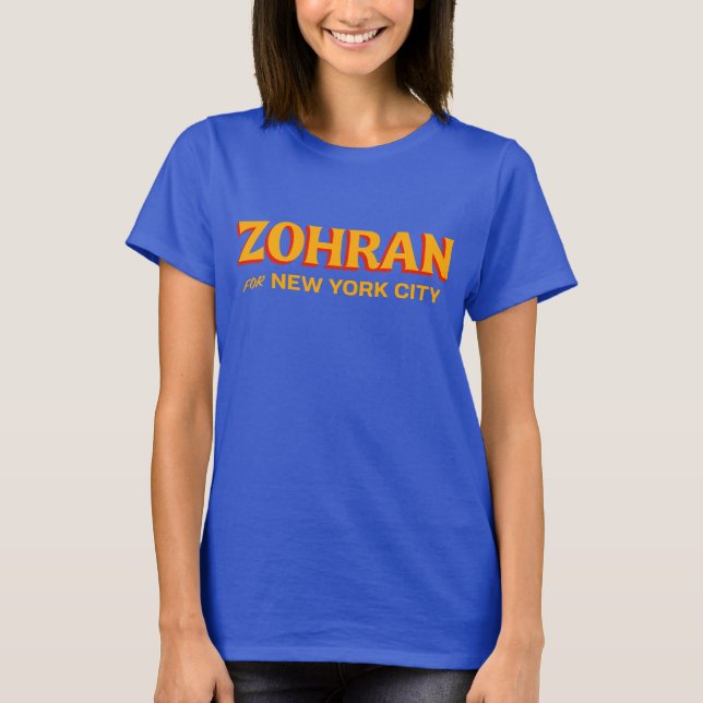Camiseta Zohran para Nova York (Frente)