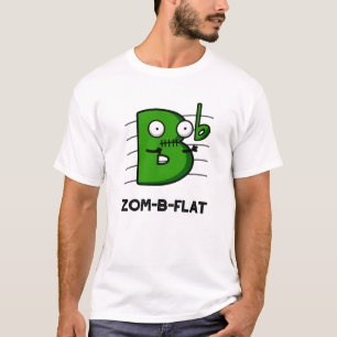 Camiseta Zom-B-Flat Dia de as Bruxas engraçado Zombie Music