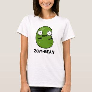 Camiseta Zom Bean Pun Zombie Dia de as Bruxas engraçado