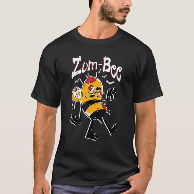Camiseta Zom Bee Honeybee Trick Ou Tratando Abelhas De Pé (Frente)
