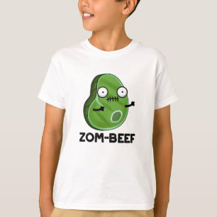 Camiseta Zom-beef Dia de as Bruxas engraçado Zombie Carnes