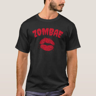 Camiseta Zombae Bae Zombie Horror Halloween Gráfico
