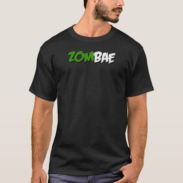 Camiseta zombae zombie bae zombae Raglan Baseball Tee (Frente)