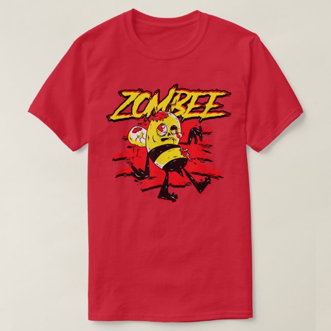 Camiseta Zombee Zombie Bee Halloween Para Beekeper Yellow B (Frente do Design)