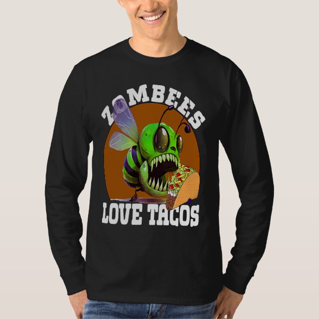 Camiseta Zombees Love Tacos Zombee Zombie Bee (Frente)