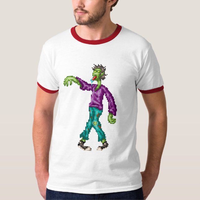 Camiseta Zombi do pixel (Frente)