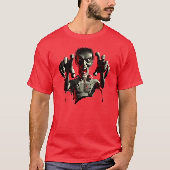 Camiseta Zombi que agarra t-shirt (Frente)