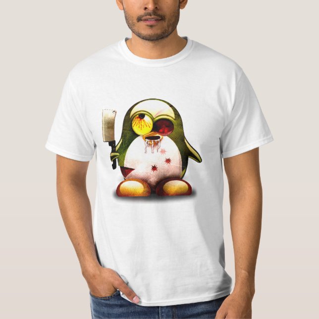 Camiseta Zombi Tux (Linux Tux) (Frente)