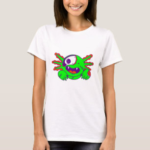 Camiseta zombie animal axolotl halloween assustadora