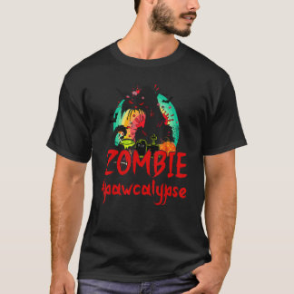 Camiseta Zombie Apawcalypse Cat  Halloween