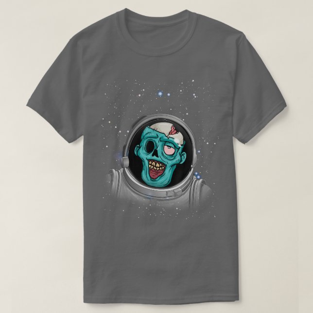 Camiseta Zombie Apocalypse Astronauta Space Halloween Zombi (Frente do Design)