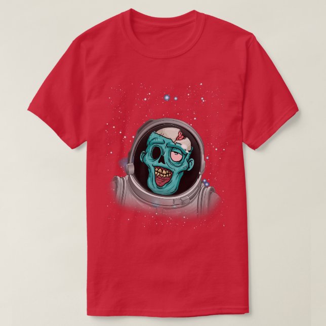 Camiseta Zombie Apocalypse Astronauta Space Halloween Zombi (Frente do Design)