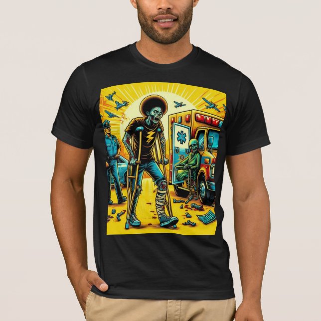 Camiseta "Zombie Apocalypse: Cruzes de Sobrevivência" (Frente)