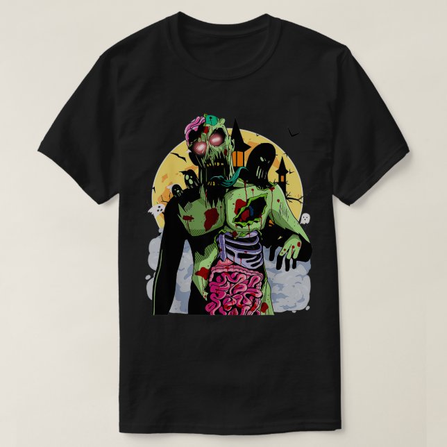Camiseta Zombie Apocalypse Happy Halloween Costume  (Frente do Design)