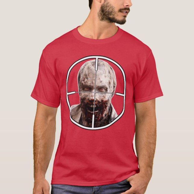 Camiseta Zombie Apocalypse Sniper and Gamers Halloween boy (Frente)