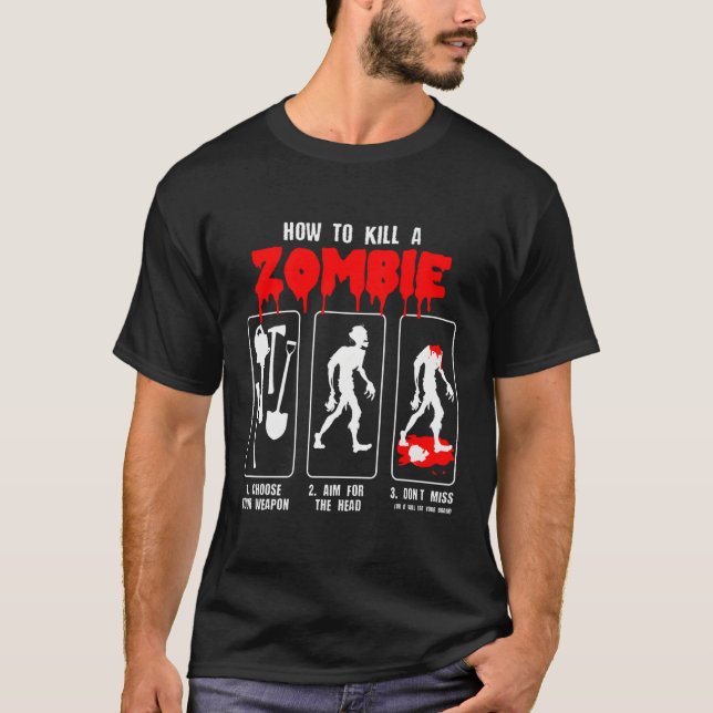 Camiseta Zombie Apocalypse Zombie Noite de Halloween (Frente)