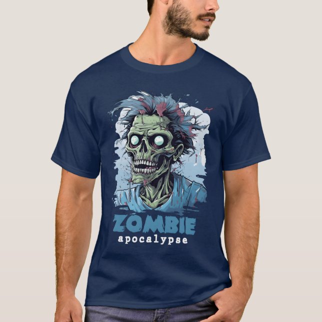 Camiseta Zombie Apocalypse Zombies Mortos no Dia das Bruxas (Frente)