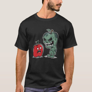 Camiseta Zombie Apple - Engraçado Zombie Zombie Halloween L